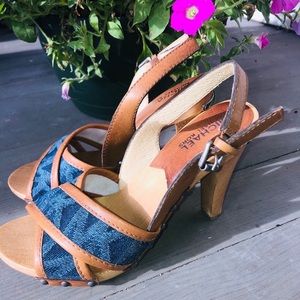 Michael Kors wooden heeled sandals